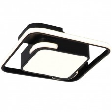 Πλαφονιέρα 40x40cm LED 60W 230V 4500lm Μαύρη σε Θερμό Φως 42019